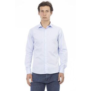 Baldinini Trend Blue Cotton Long Sleeve Men's T-Shirt